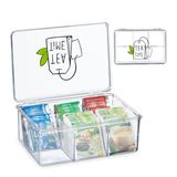 Transparente Teebox Teatime mit 6 Fächern