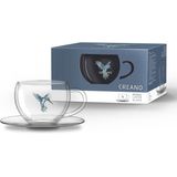 Creano Thermoglas Kolibri Blau mit Unterteller 250ml