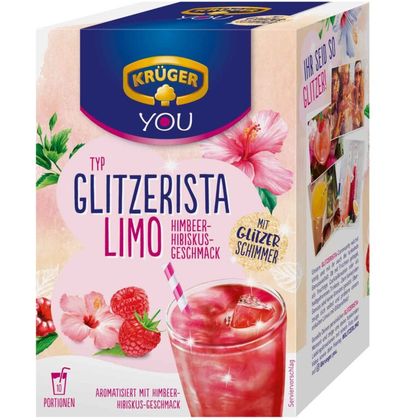 Krüger You Typ Glitzerista Limo Himbeer-Hibiskus 10er