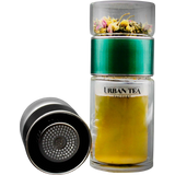 Thermo-Glas Teeflasche & Tea-Infuser Grün Forest