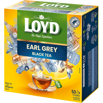 Loyd Earl Grey Schwarztee mit Bergamotte-Aroma 50 x 2g